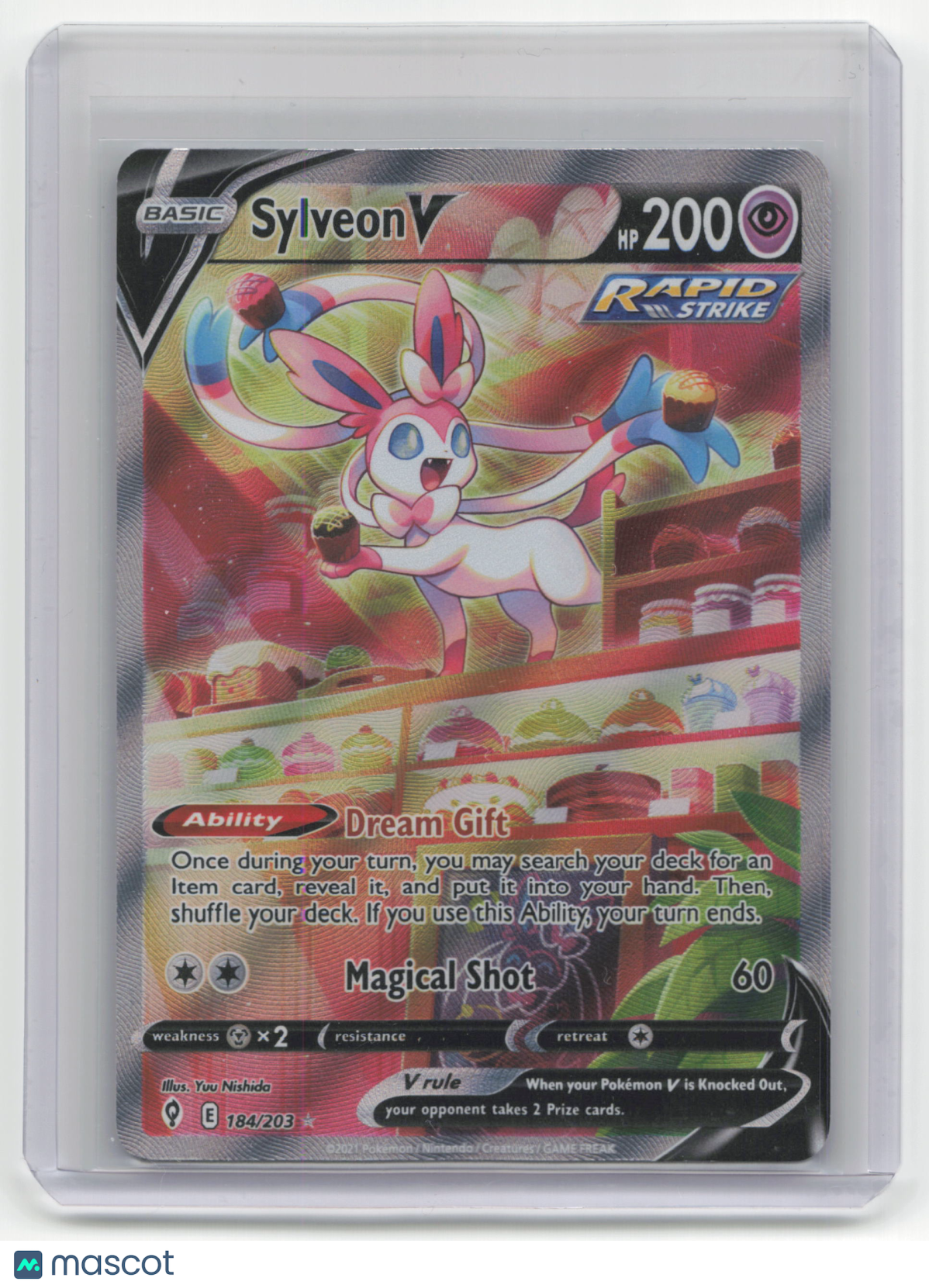 2021 Pokemon Sylveon V Evolving Skies #184/203 Rapid Strike - Papa Joey's Collectibles