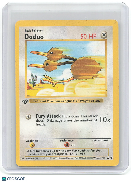1999 Pokemon Doduo #48/102 48/102 - Papa Joey's Collectibles