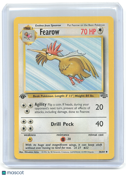 1999 Pokemon Fearow #36/64 36/64 - Papa Joey's Collectibles