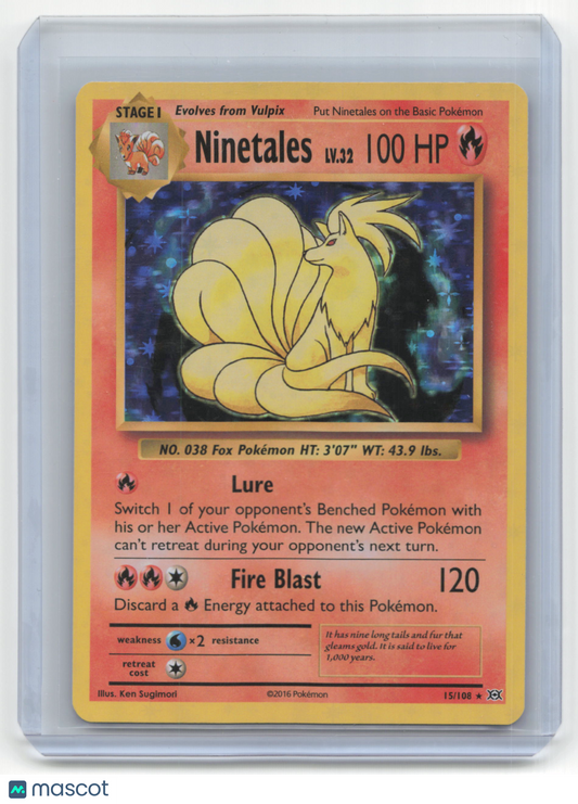 2016 Pokemon TCG Ninetales Evolutions #15/108 Holo