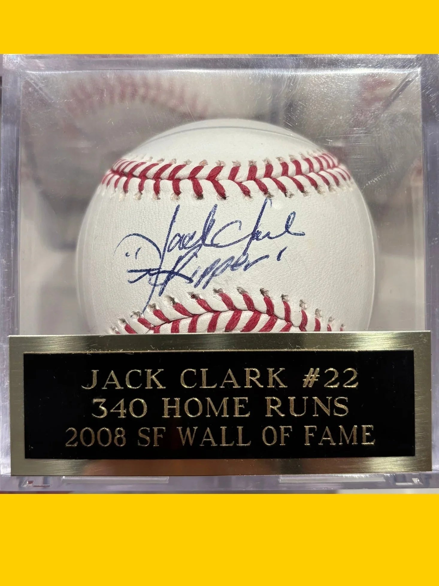 Jack Clark San Francisco Giants Signed Baseball Ball - Papa Joey's Collectibles