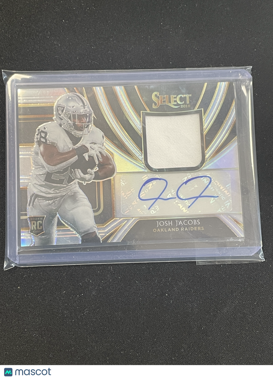 2019 Select Football Josh Jacobs Autograph Relic /49 #RM-JJ