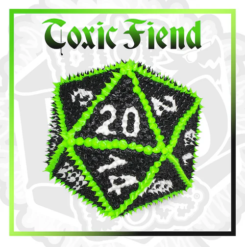Drop Dots Jumbo Dice D20 5.5 in (Toxic Fiend) - Papa Joey's Collectibles