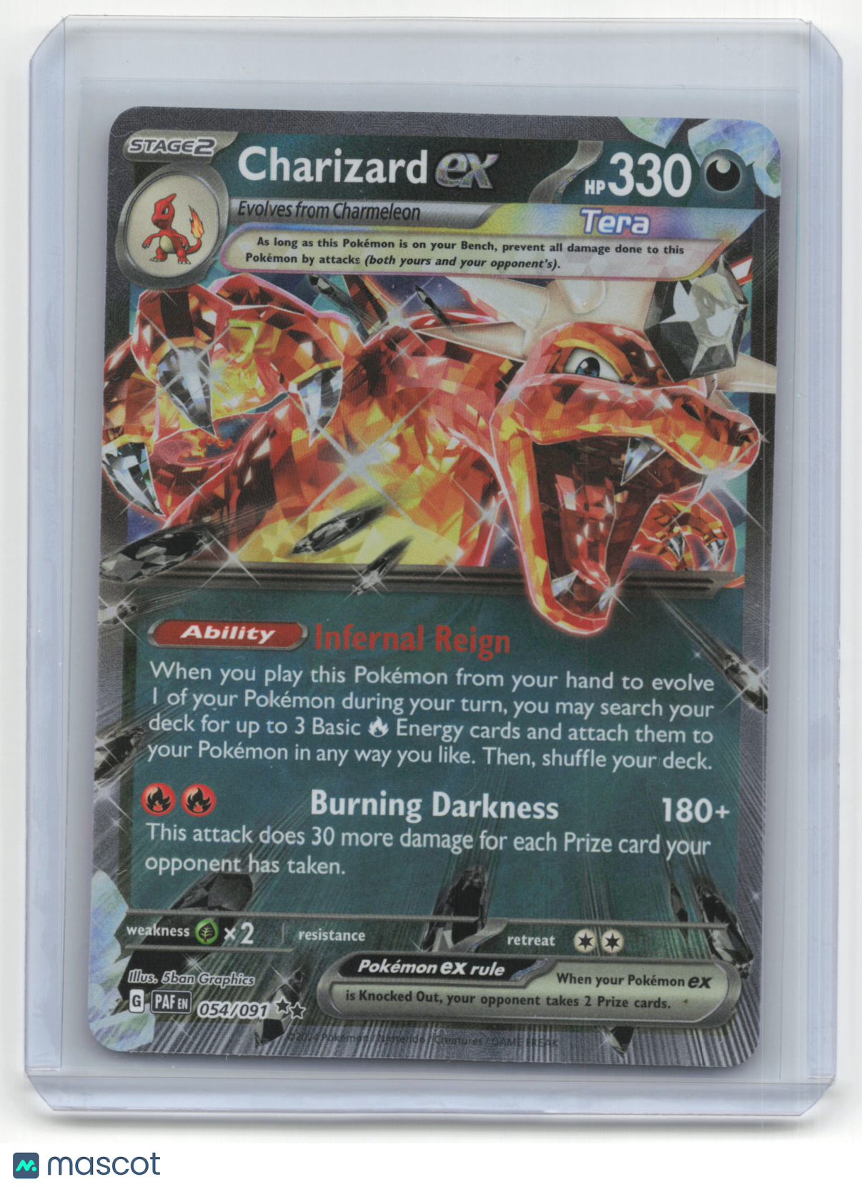 2023 Pokemon Charizard EX Obsidian Flames #054/091