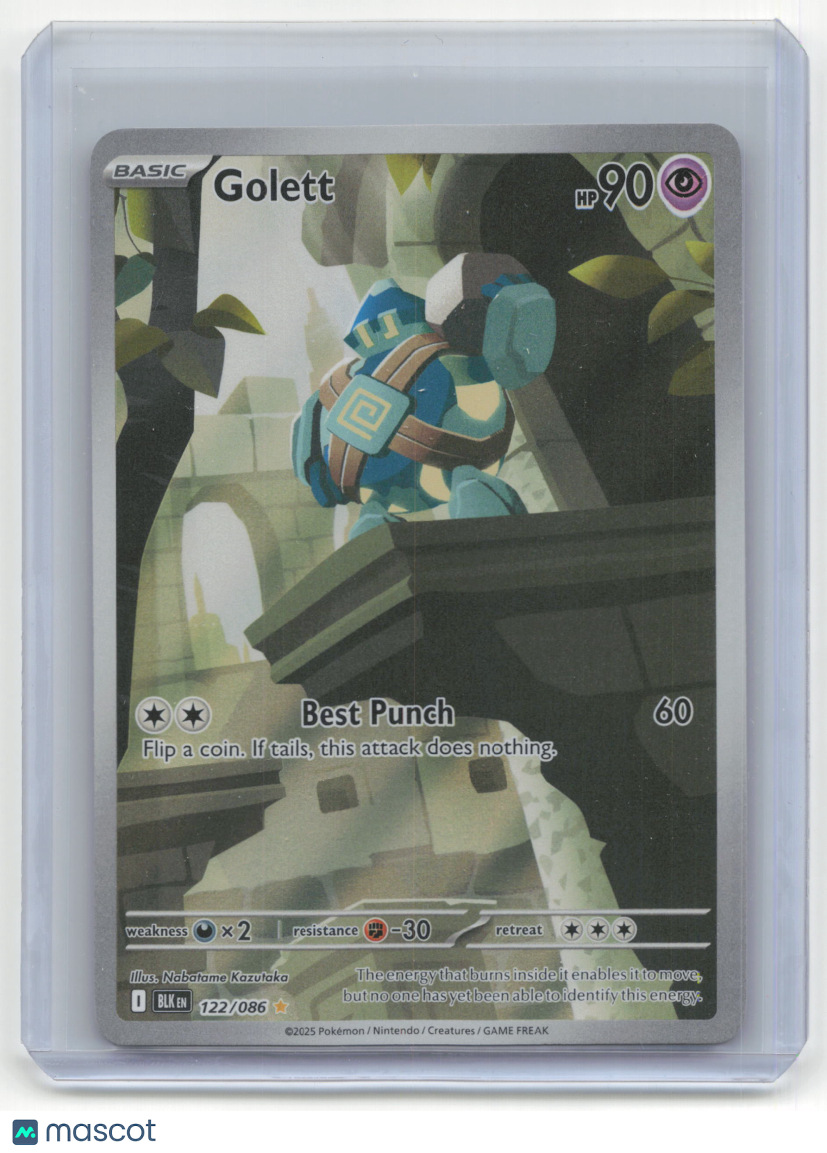 2025 Pokemon Golett Black Bolt #122/86 Near Mint