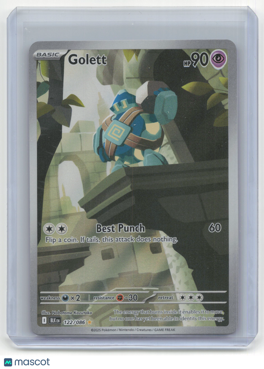 2025 Pokemon Golett Black Bolt #122/86 Near Mint