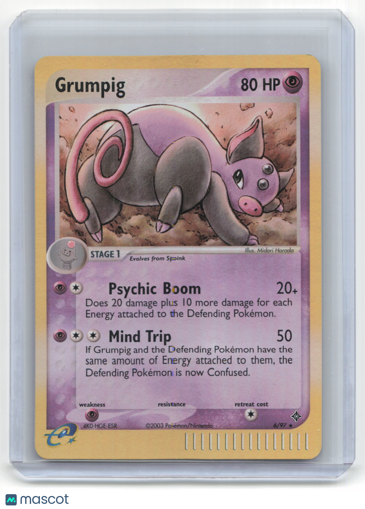 2003 Pokemon TCG Grumpig Dragon #6/97