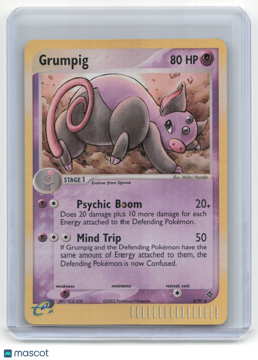2003 Pokemon TCG Grumpig Dragon #6/97