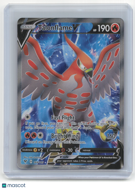 2020 Pokemon Talonflame V Vivid Voltage #168/185 Near Mint