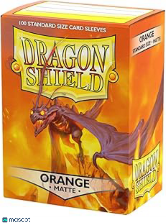 Dragon Shield Standard 20 Pt. Card Sleeves Orange Matte