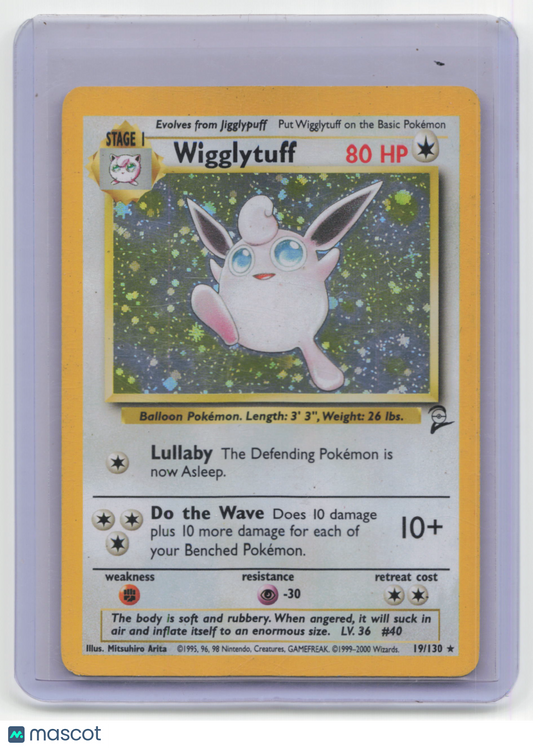 Pokemon Wigglytuff 2000 Base Set 2 #19/130 Moderately Played