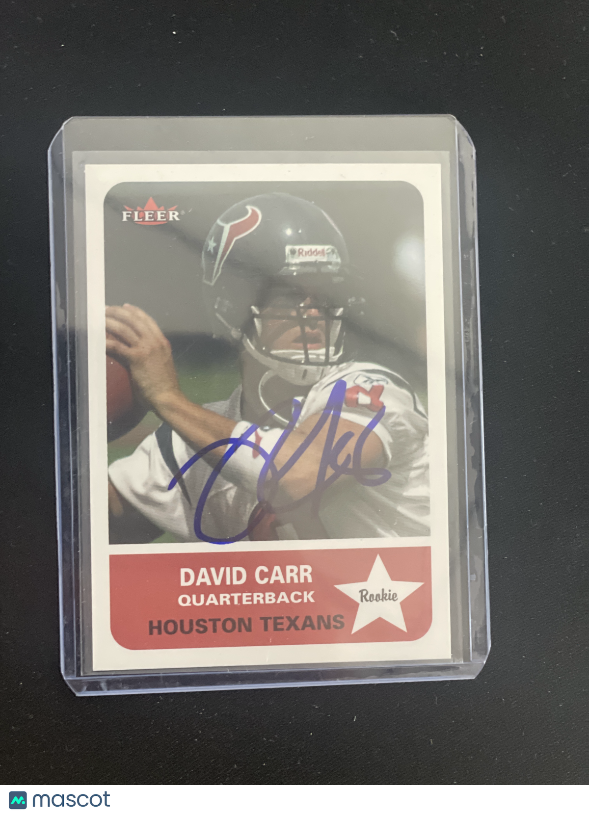 2002 Fleer Football David Carr Autograph w/COA #268