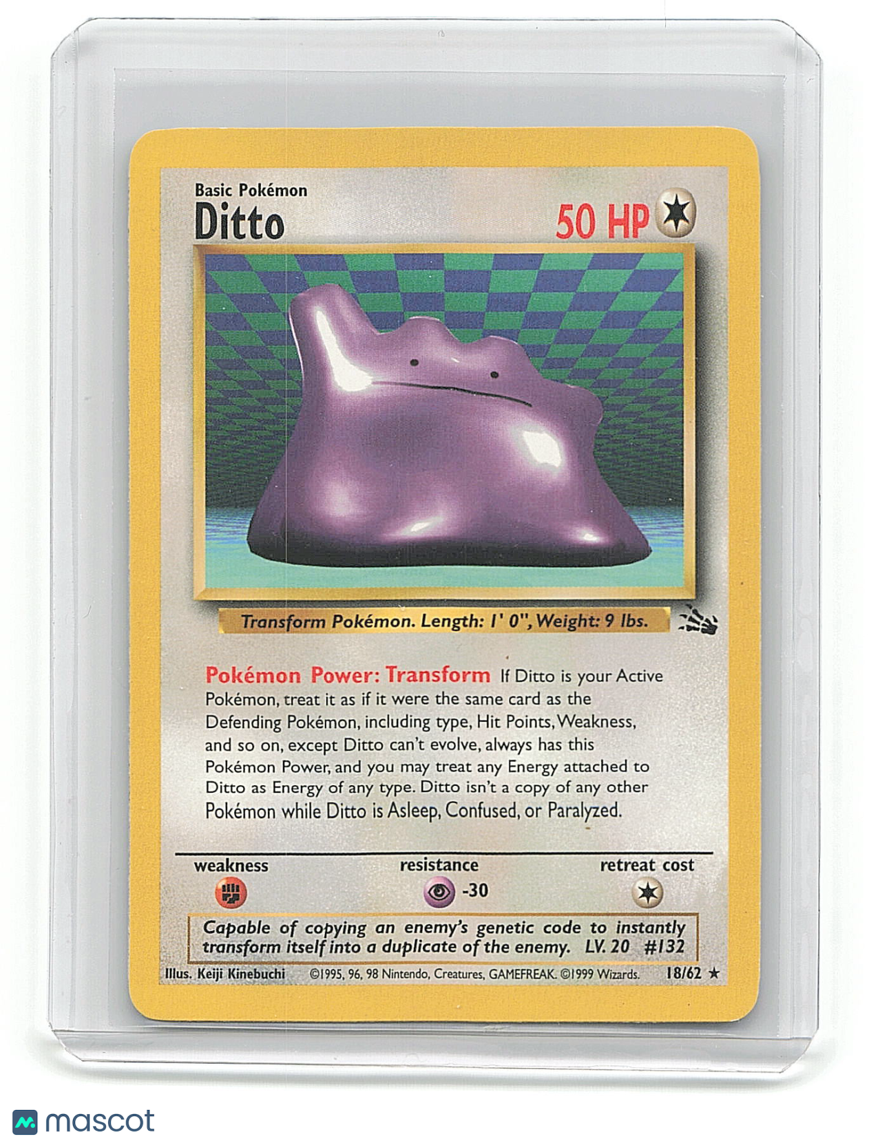 1995 Pokemon Ditto #18/62