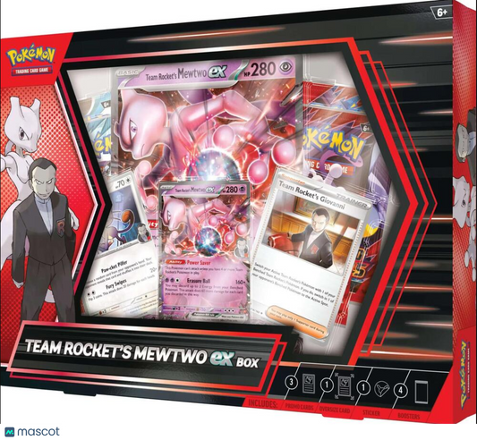2025 Pokemon Team Rocket's Mewtwo EX Collection Box