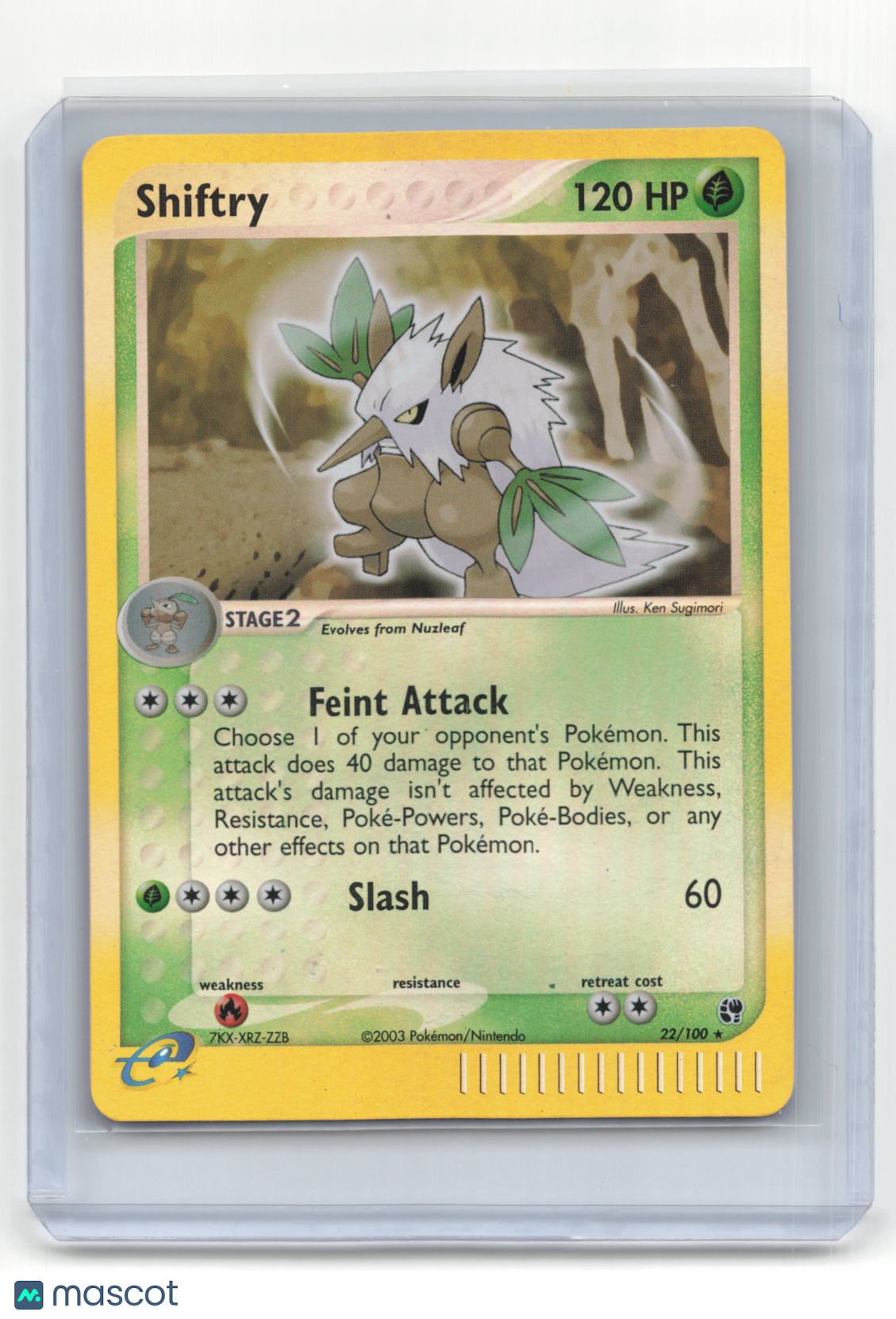 2003 Pokemon TCG Shiftry Sandstorm #22/100 Lightly Played Holo