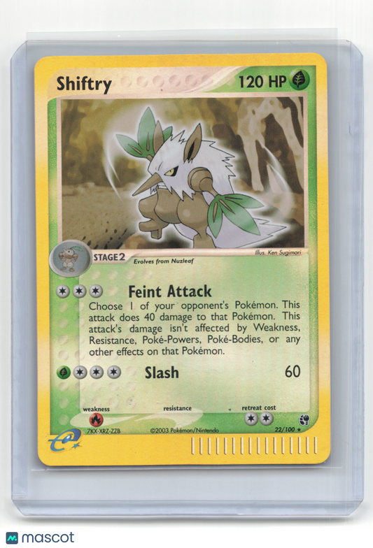 2003 Pokemon TCG Shiftry Sandstorm #22/100 Lightly Played Holo