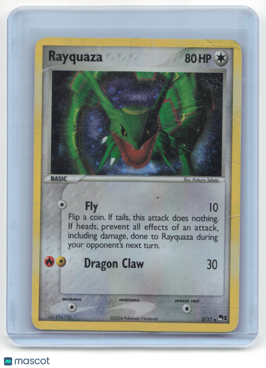 2004 Pokemon TCG Rayquaza POP Series 1 #3/17 English Damaged