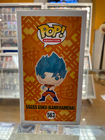 Funko Dragon Ball Super SSGSS Goku (Kamehameha) #563 (VG) CC Exclusive, Metallic