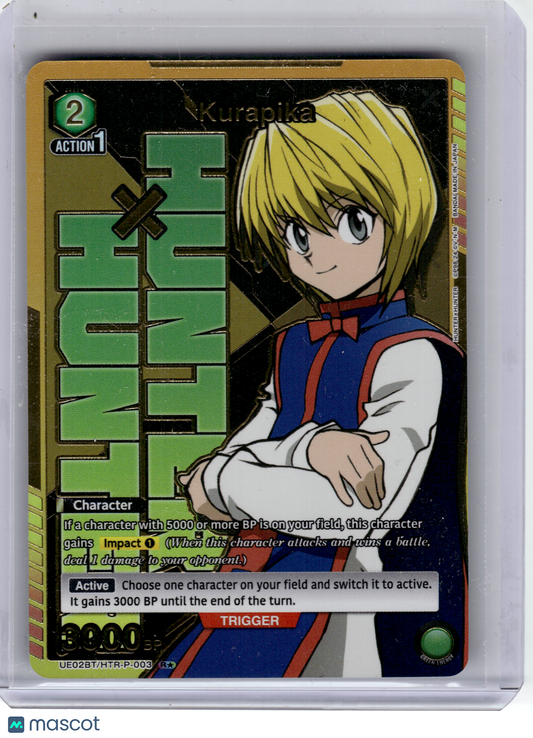 2024 Union Arena—Kurapika #UE02BT/HTR-P-003 HUNTER X HUNTER—Rare Foil