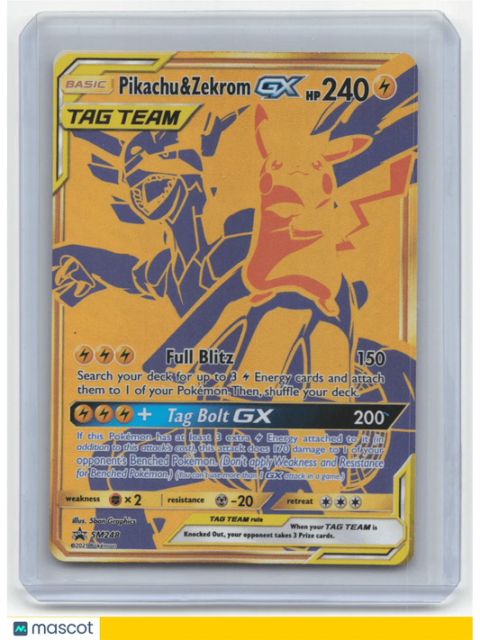 2021 Pokemon TCG Pikachu Zekrom Sun & Moon - Team Up #SM 248 Promo - Papa Joey's Collectibles