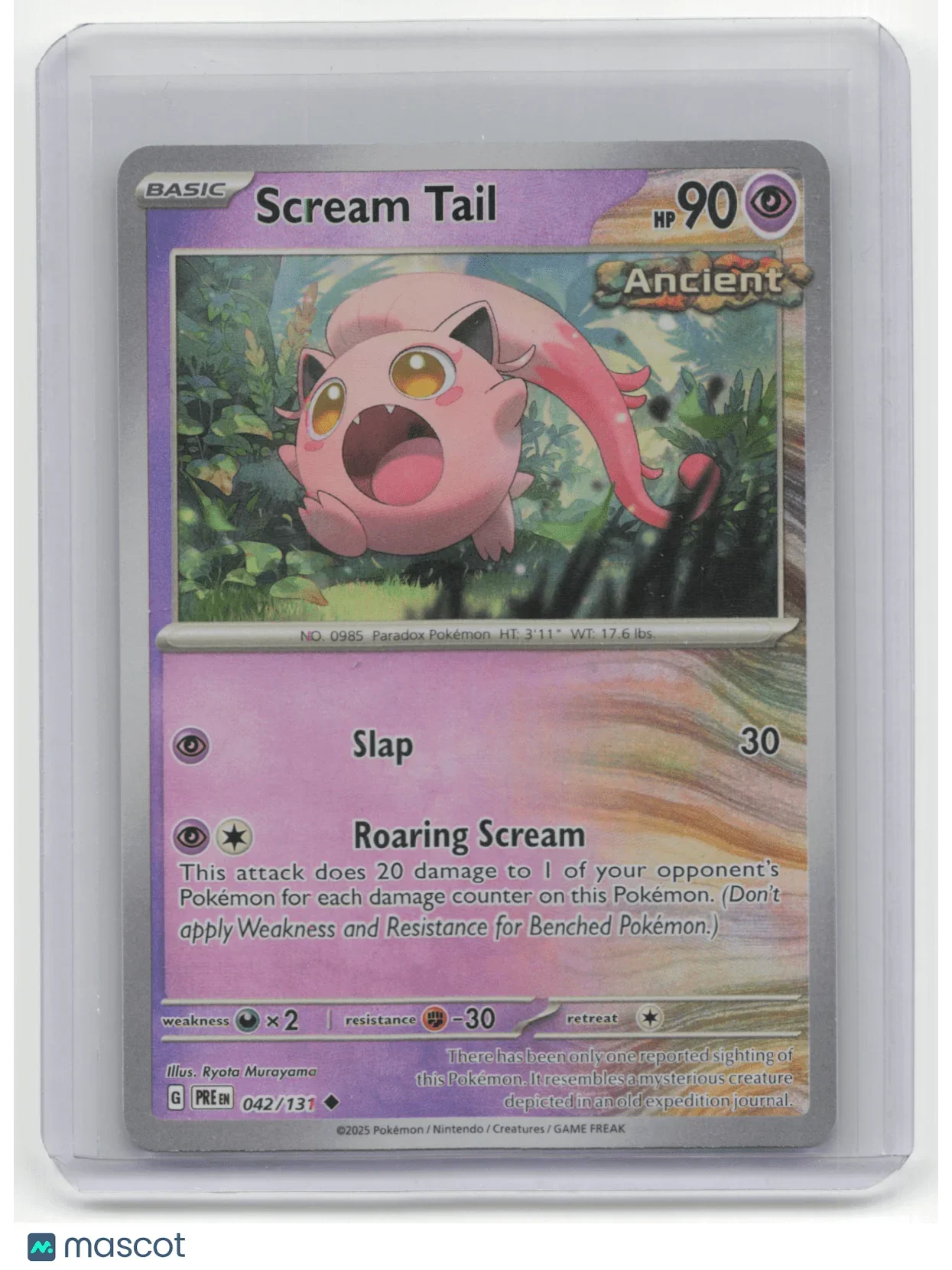 2025 Pokemon TCG Scream Tail Prismatic Evolutions #042/131 MasterBall Holo - Papa Joey's Collectibles