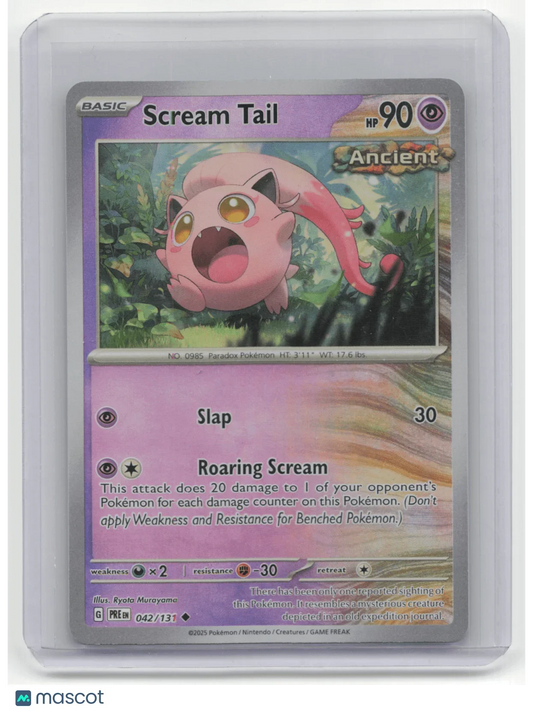 2025 Pokemon TCG Scream Tail Prismatic Evolutions #042/131 MasterBall Holo - Papa Joey's Collectibles