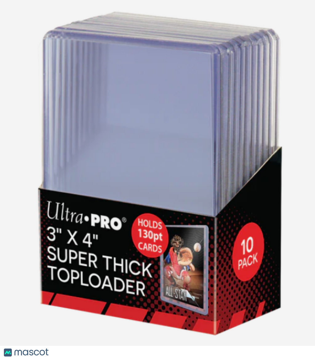 Ultra PRO Standard 130 Pt. Pt. Clear 3" x 4" Super Thick Toploader 10 ct.