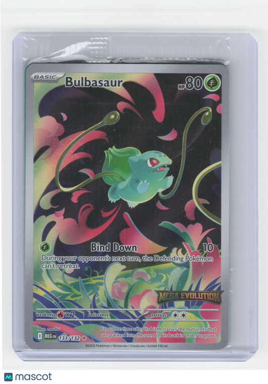2025 Pokemon—Bulbasaur #133/132 MCAP—IR Foil [Sealed] (Mega Evolution Stamped)