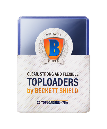 Beckett Shield Standard 75 Pt. Clear Toploader 25 ct.