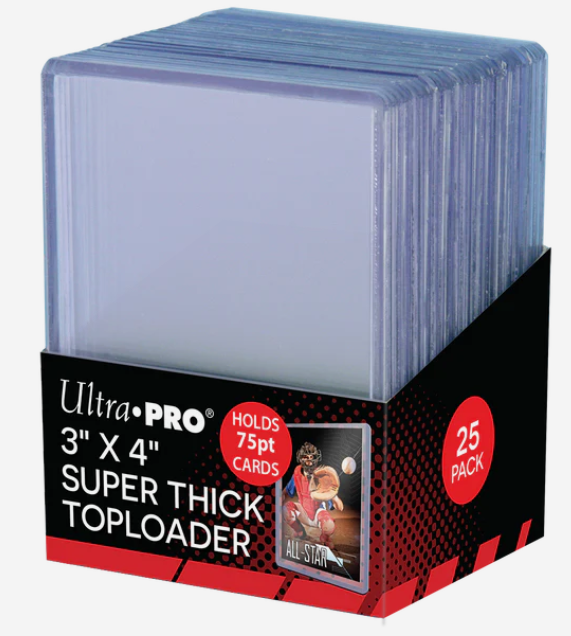 Ultra PRO Standard 75 Pt. Pt. Clear 3" x 4" Super Thick Toploader 25 ct.