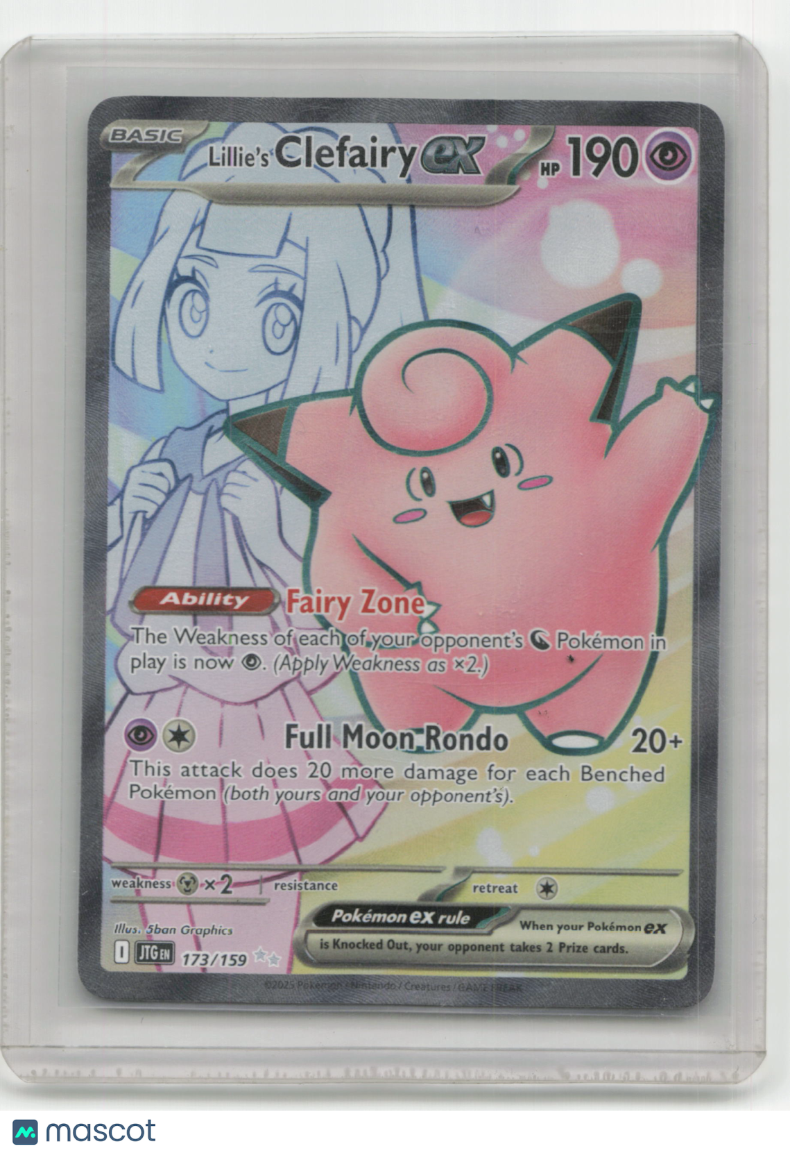 20125 Pokemon TCG Lillie's Clefairy EX Journey Together #173/159