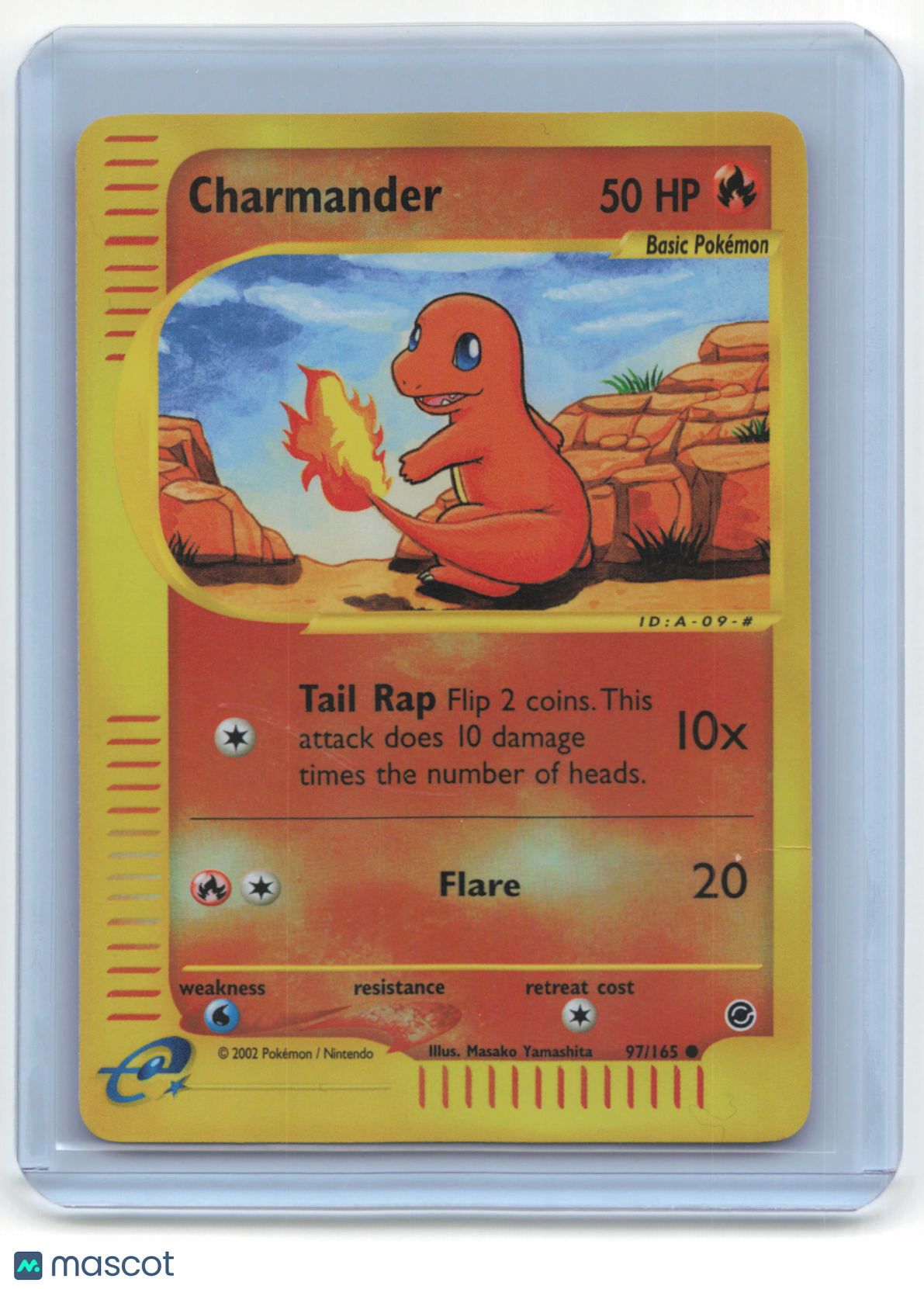 2002 Pokemon Charmander Expedition Base Set #97/165 Damaged