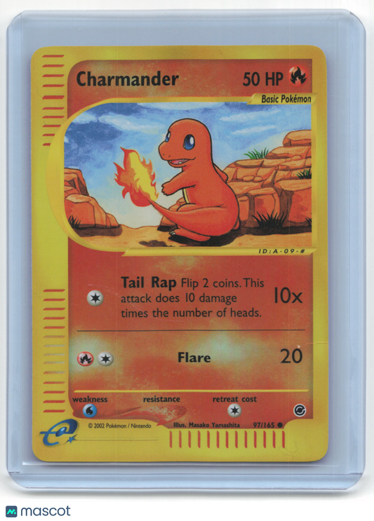 2002 Pokemon Charmander Expedition Base Set #97/165 Damaged