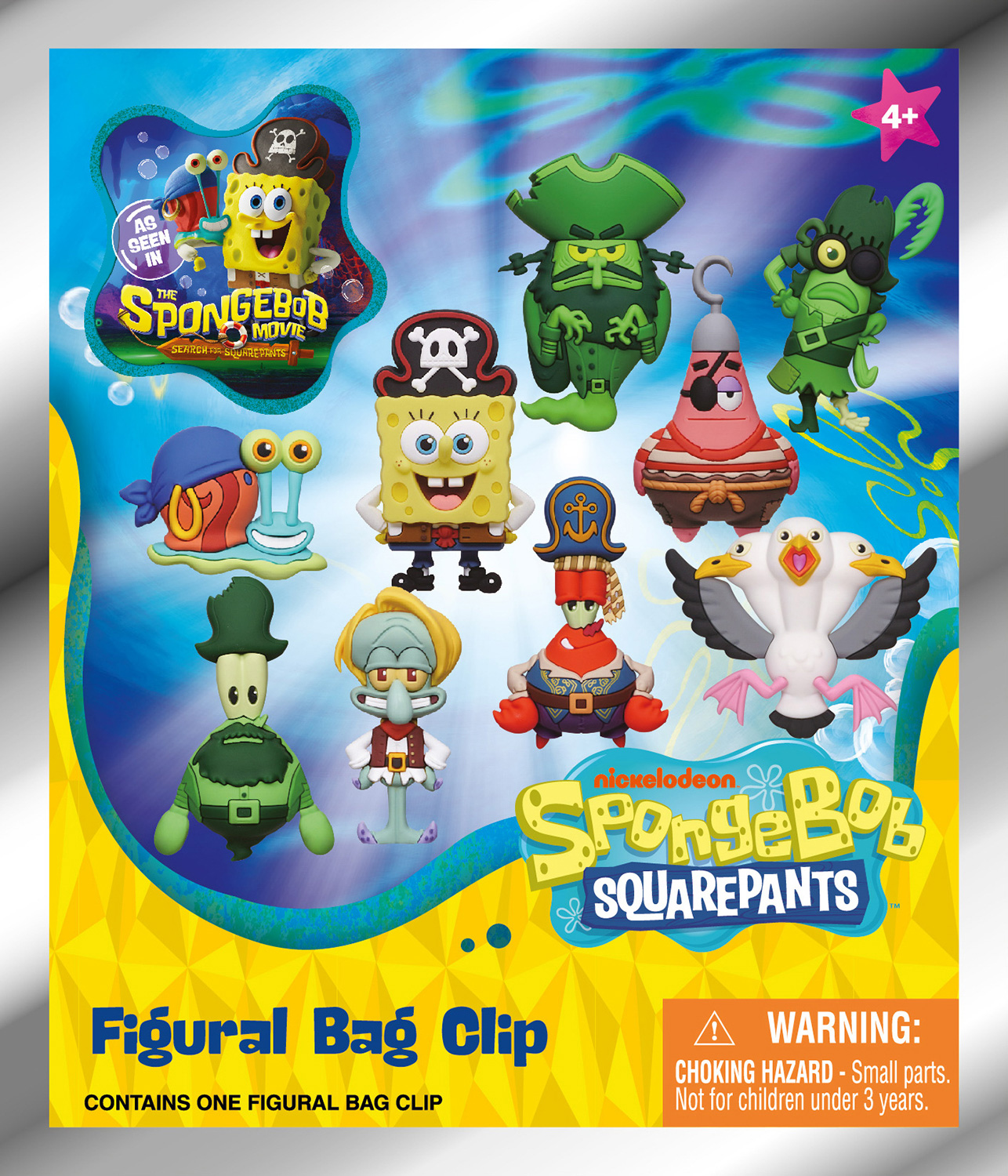 Spongebob Movie 3D Foam Bag Clip