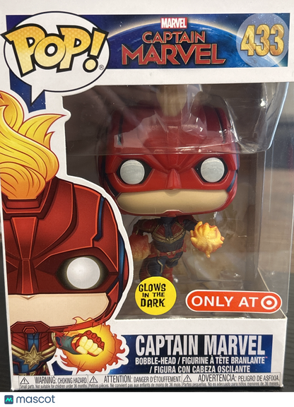 Funko Captain Marvel: Captain Marvel #433 (Okay) Target Exclusive, GITD