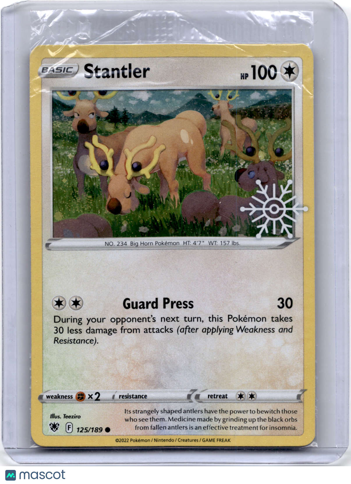 2022 Pokemon Stantler Holiday Calendar #125/189 - Papa Joey's Collectibles