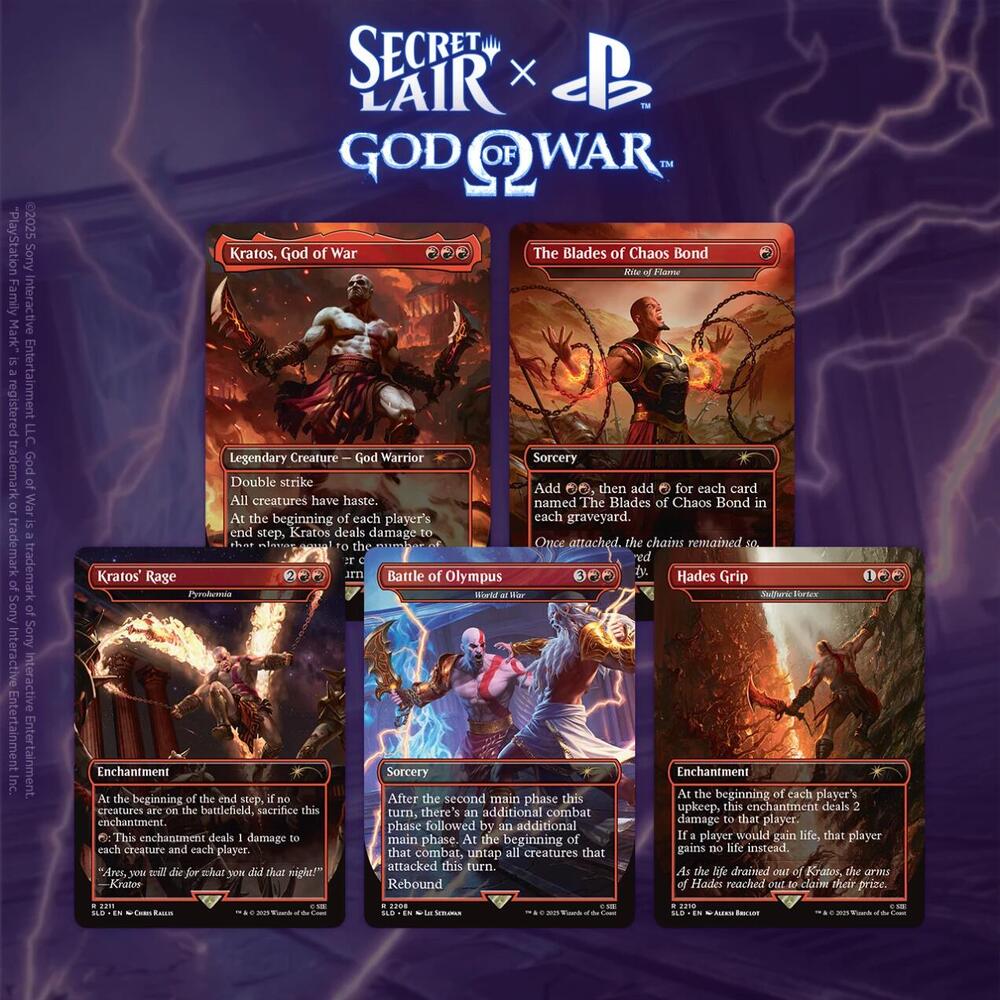 2025 Magic: The Gathering Secret Lair God of War Greek Non-Foil Edition Box