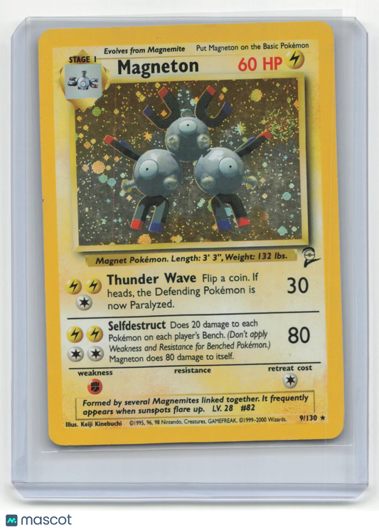 2000 Pokemon TCG Magneton Base Set 2 #9/130 Holo - Papa Joey's Collectibles