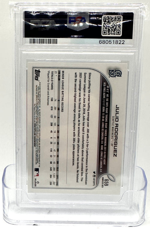 2022 Topps Complete Set Baseball—Julio Rodriguez #659 Variation —PSA 10