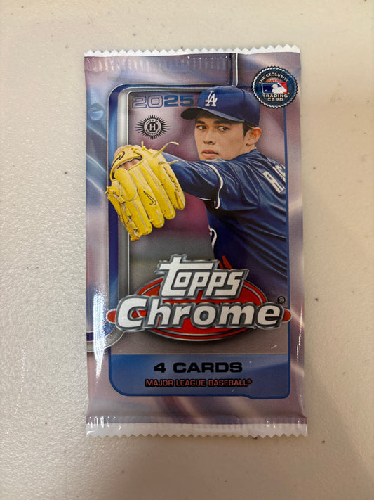 2025 Topps Chrome Baseball Hobby Pack