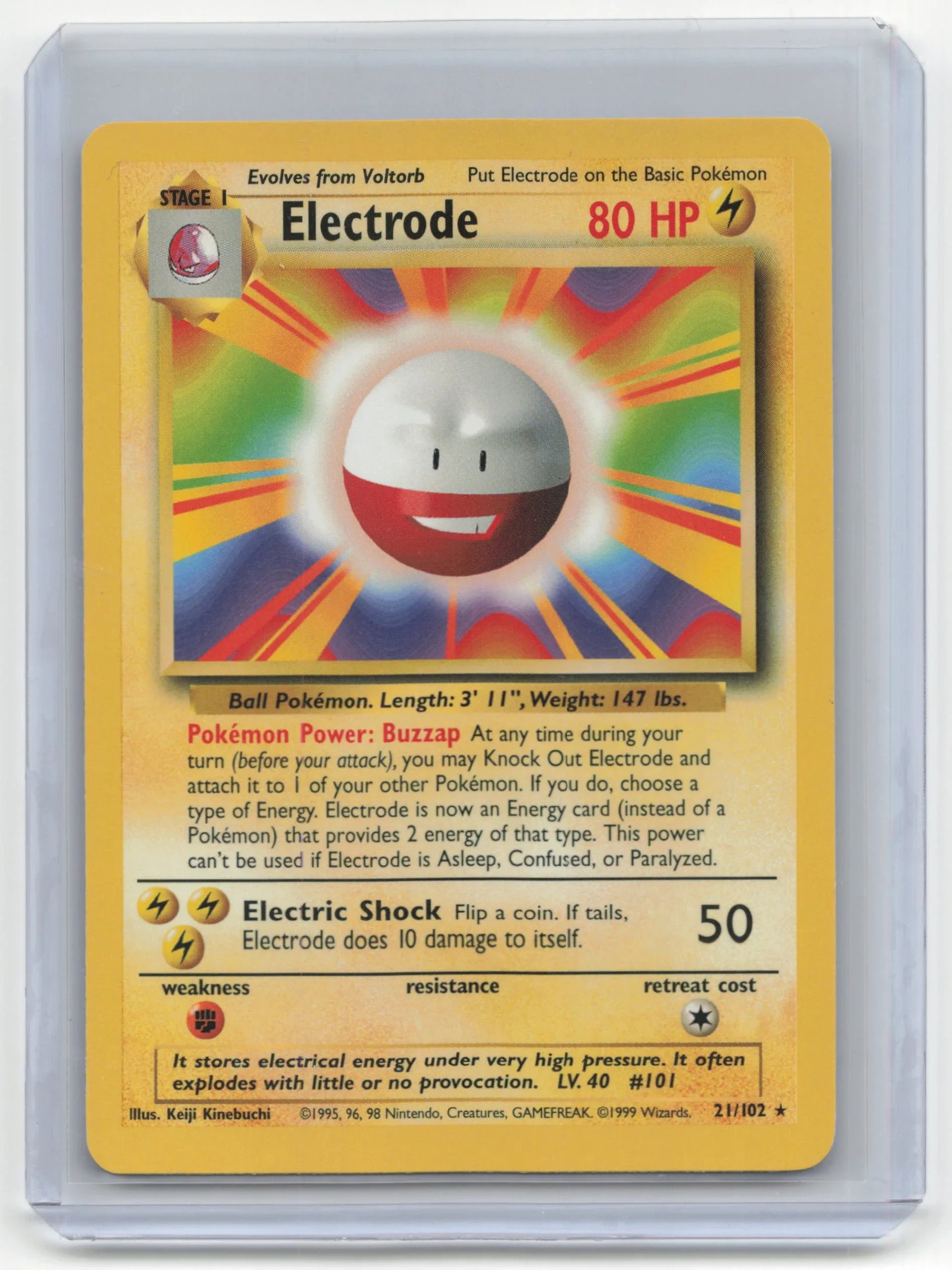 1999 Pokemon TCG Electrode Base Set #21/102 Basic Lightly Played - Papa Joey's Collectibles