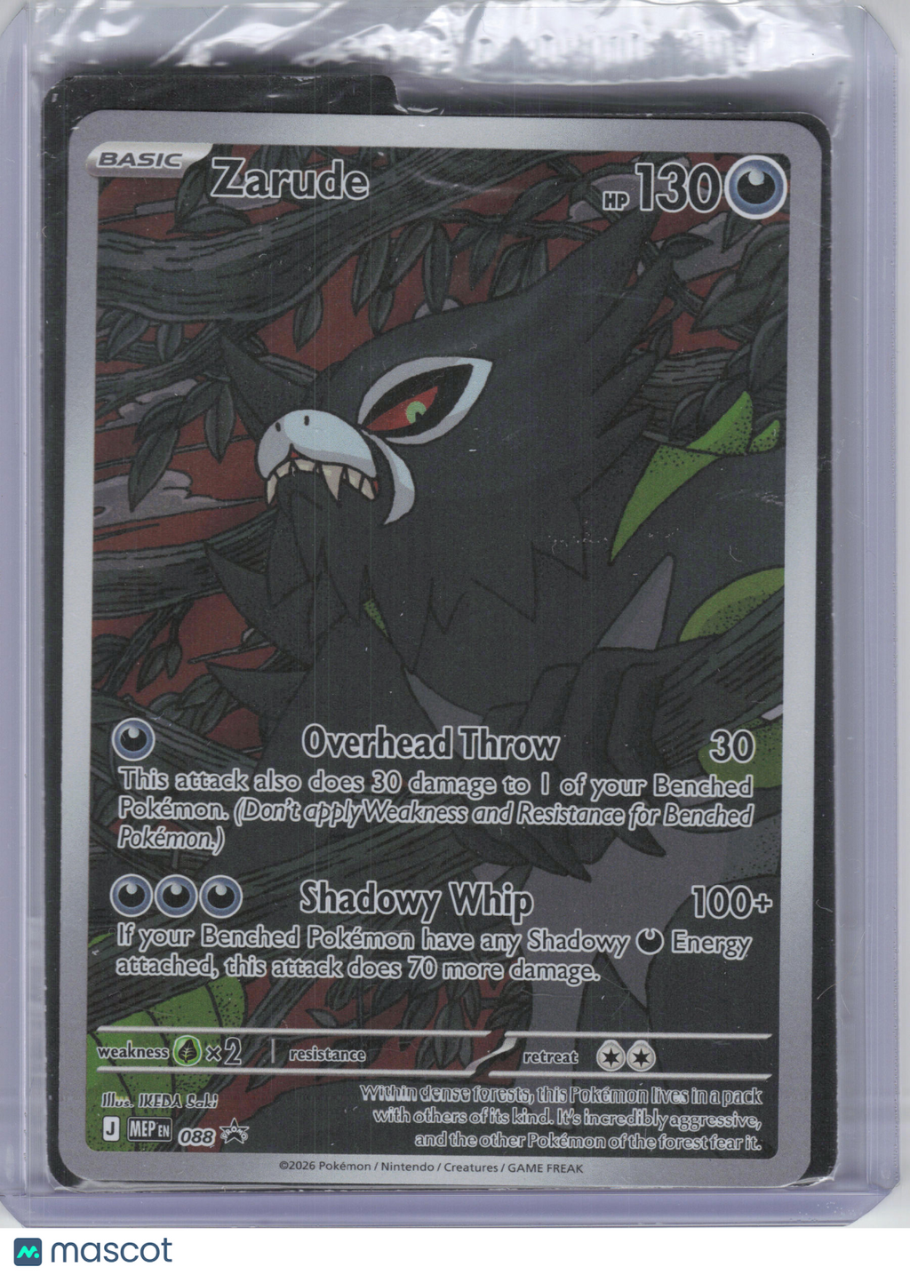 2026 Pokemon—Zarude #088 Mega Evolution Promo—Black Star Promo Holo [Sealed]