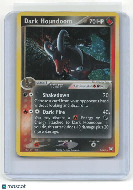 2004 Pokemon TCG Dark Houndoom EX Team Rocket Returns #5/109 Holo - Papa Joey's Collectibles