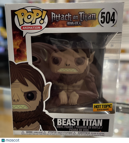 Funko Attack on Titan Beast Titan #504 Okay (Resealed) Hot Topic Exclusive