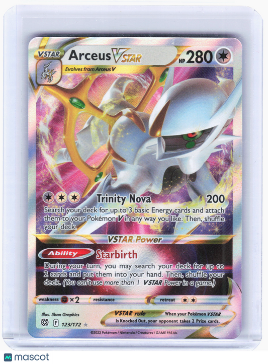2022 Pokemon—Arceus VSTAR #123/172 Brilliant Stars—Ultra Rare Holo
