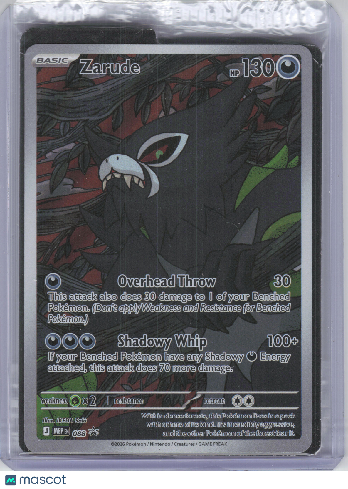 2026 Pokemon—Zarude #088 Mega Evolution Promo—Black Star Promo Holo [Sealed]