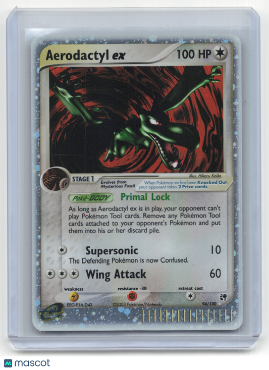 2003 Pokemon TCG Aerodactyl ex EX Sandstorm #94/100 English Heavily Played Holo
