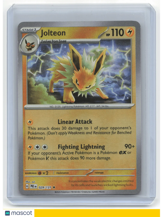 2025 Pokemon Jolteon Masterball Prismatic Evolutions #029/131 - Papa Joey's Collectibles