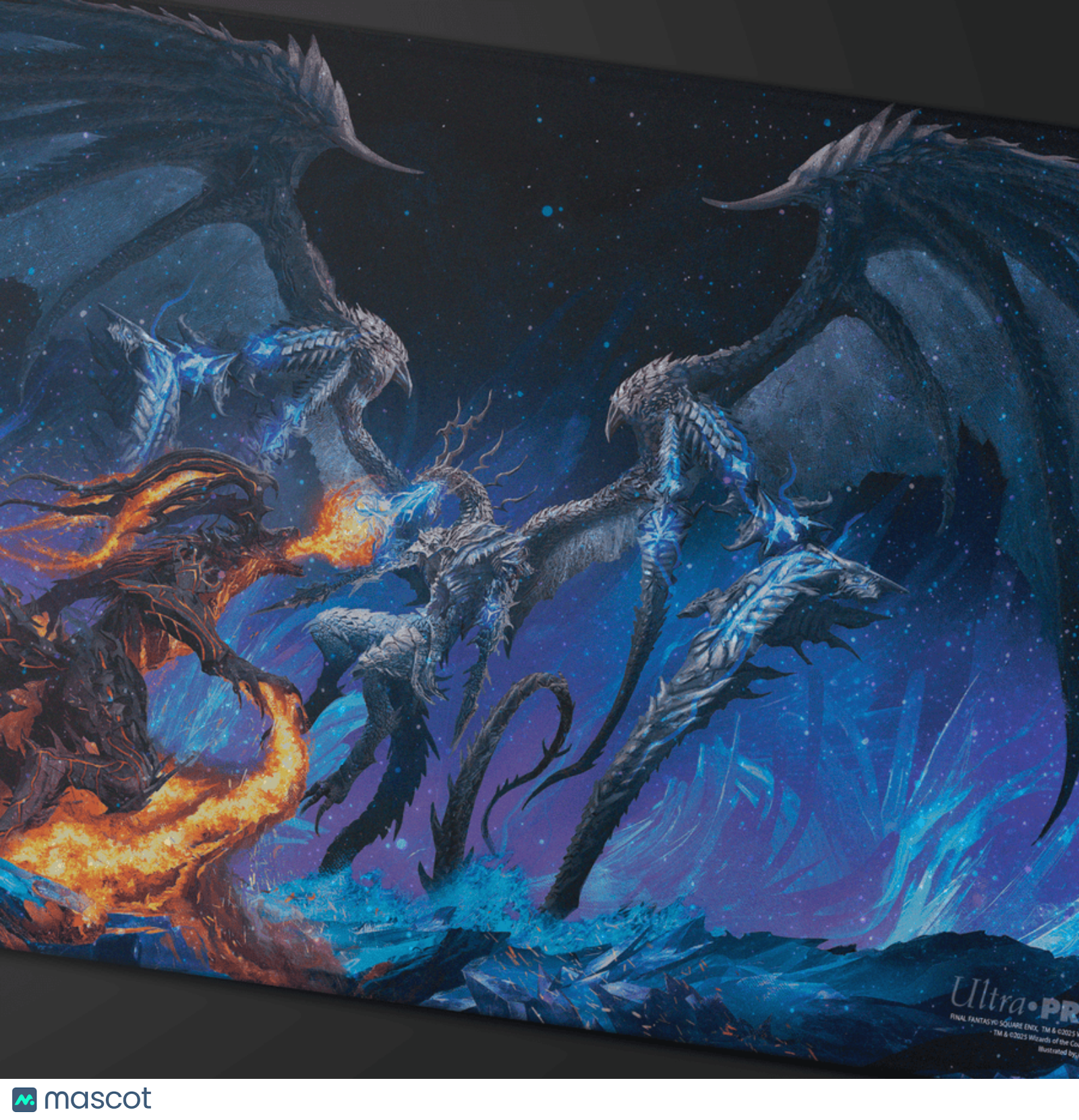 Ultra PRO | Magic: The Gathering Final Fantasy Playmat (Bahamut and Ifrit, Holo) - Papa Joey's Collectibles