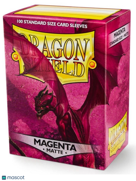 Dragon Shield Standard 20 Pt. Magenta Matte Card Sleeves